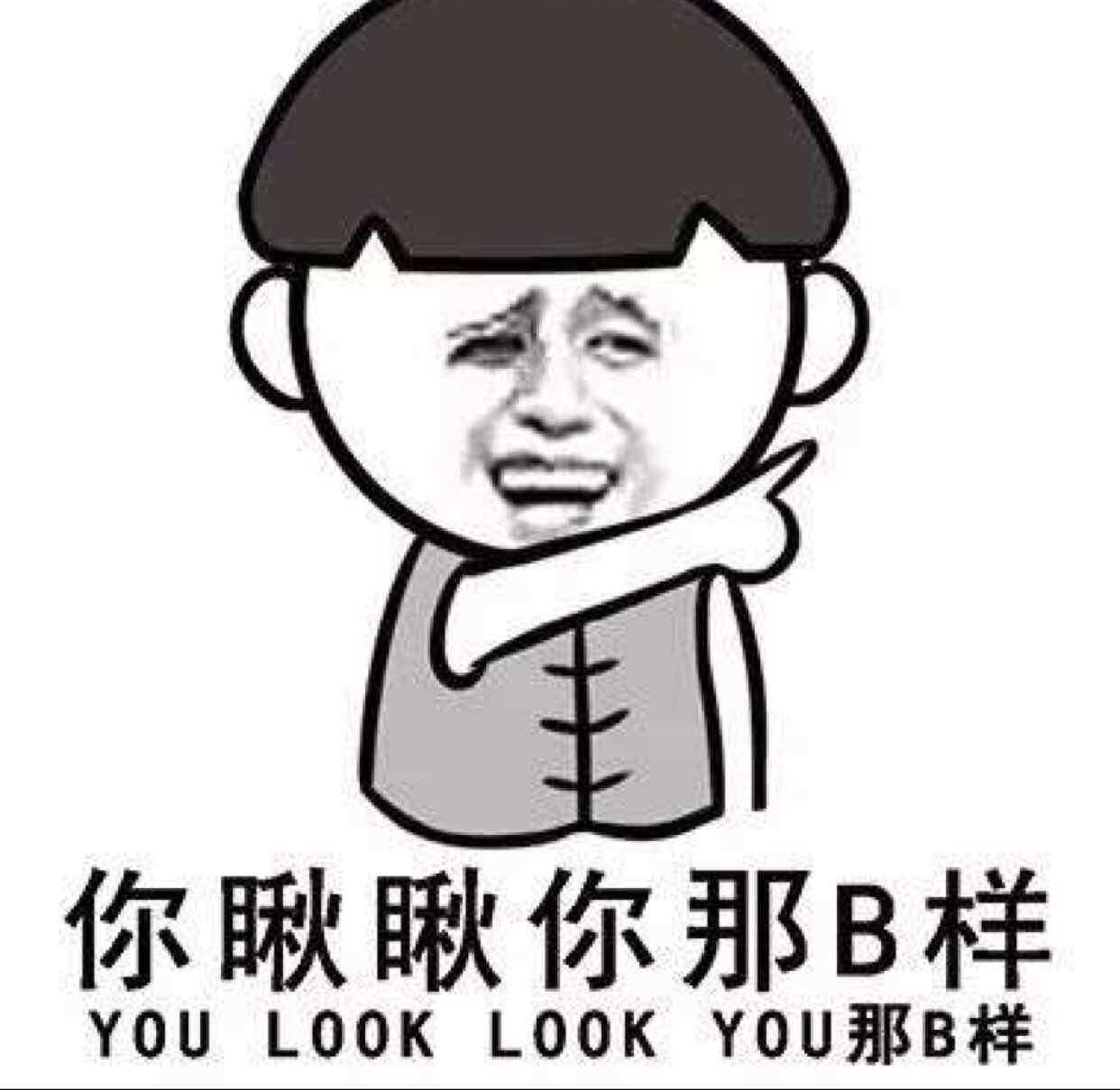 你瞅瞅你那B样！（you look look you 那B样）