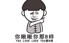 你瞅瞅你那B样！（you look look you 那B样）