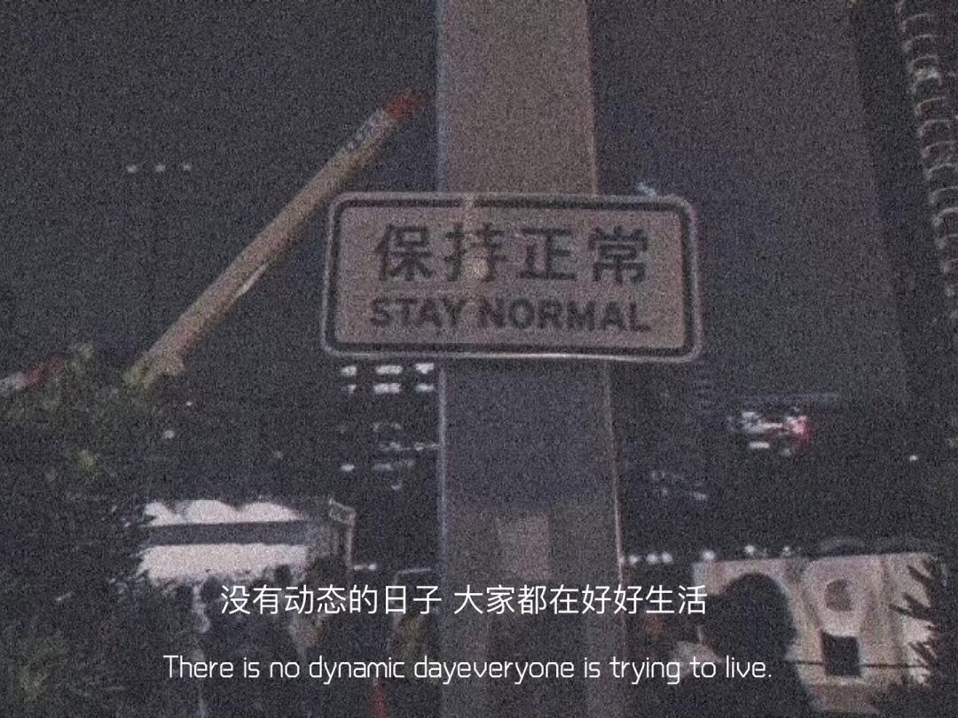 保持正常STAYNORMAL 没有动态的日子大家都在好好生活There is no dynamic dayeveryone is trying to live - 一组爱情文字图片 ​