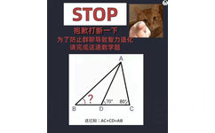 STOP 抱歉打断一下为了防止群聊导致智力退化请完成这道数学题70°80BD还已知:AC+CD=AB