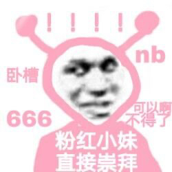 nb(nb卧槽可以啊666不得了粉红小妹直接崇拜 - 粉红小妹表情包