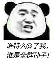 谁特么@了我，谁是全群孙子！（熊猫人）