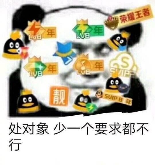 处对象，少一个要求都不行（QQ会员 王者荣耀 SVIP....）