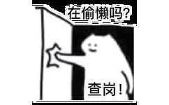 在偷懒吗?查岗!(猫猫头表情包)