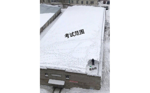 考试范围 VS 我会的（雪地） - 理想 VS 现实