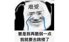 难受要是我再脆弱一点我就要去跳楼了