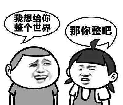 我想给你整个世界，那你整吧 - 搞笑对话（大保健）