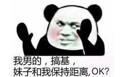 我男的，搞基，妹子和我保持距离，ok? - 一组沙雕熊猫表情包