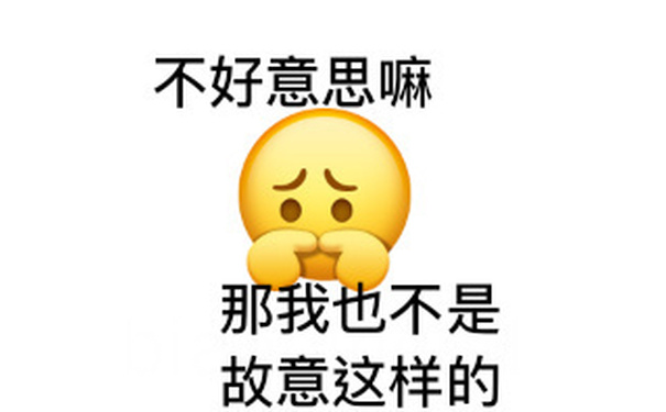 不好意思嘛那我也不是故意这样的