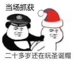 当场抓获，二十多岁还在玩圣诞帽