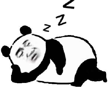 熊猫头睡觉打呼 GIF 动图表情包