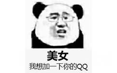 美女，我想加一下你的 QQ