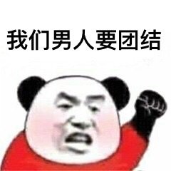 我们男人要团结(熊猫头表情包)