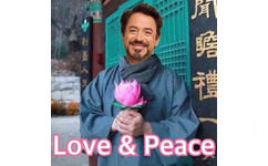 love &amp; peace 钢铁侠佛系表情包