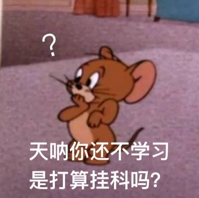 天呐你还不学习是打算挂科吗?