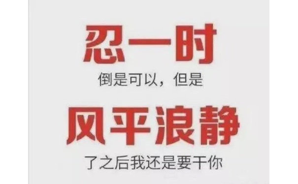 忍一时倒是可以,但是风平浪静了之后我还是要干你