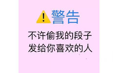 警告 不许偷我的段子发给你喜欢的人 - 沙雕朋友圈背景图