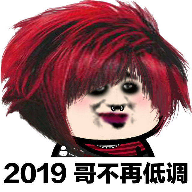 2019哥不再调(杀马特葬爱家族表情包)