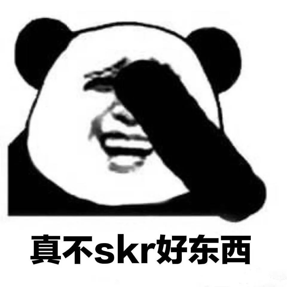 真不 skr好东西（熊猫头skr表情包 ​）