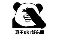 真不 skr好东西（熊猫头skr表情包 ​）