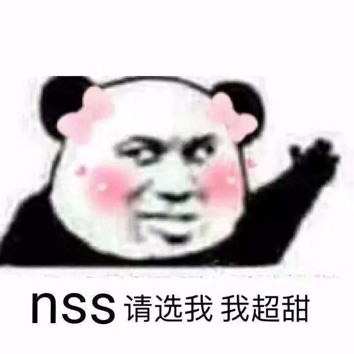 nss 请选我 我超甜（熊猫头表情包）