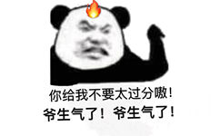 你给我不要太过分嗷!爷生气了!爷生气了!