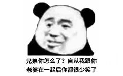 兄弟你怎么了?自从我跟你老婆在一起后你都很少笑了(熊猫头表情包)