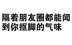 隔着朋友圈都能闻到你抠脚的气味 - 纯文字表情包