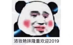 浓妆艳抹隆重欢迎2019年（熊猫头）