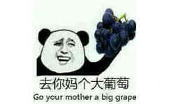 去你妈个大葡萄（go your mother a big grape）