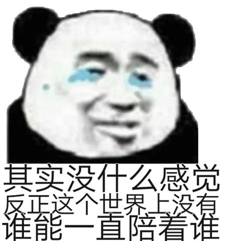 其实没什么感觉反正这个世界上没有谁能一直陪着谁