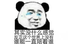 其实没什么感觉反正这个世界上没有谁能一直陪着谁