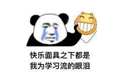 快乐面具之下都是我为学习流的眼泪