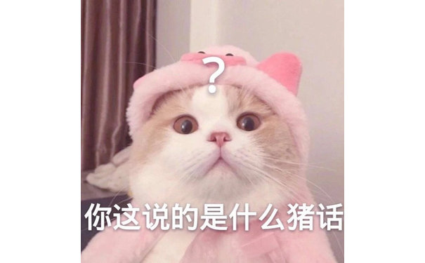 你这说的是什么猪话(猫咪问号表情包)