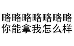 略略略略略略略略略略，你能拿我怎么样？ - 斗图纯文字表情包