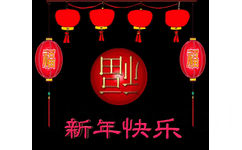 新年快乐（灯笼） - 2019年新年祝福中老年表情包