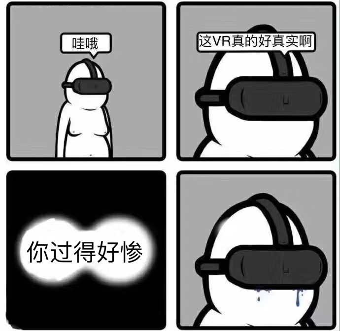 哇哦 这 VR 真的好真实啊！你过得好惨 - 近期斗图表情包精选-2019/8/5