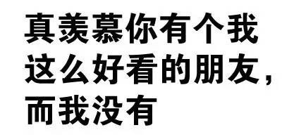 真羡慕你有个我这么好看的朋友，而我没有 - 斗图骂人纯文字表情