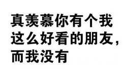 真羡慕你有个我这么好看的朋友，而我没有 - 斗图骂人纯文字表情