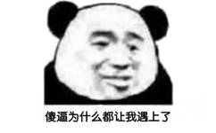 傻逼为什么都让我遇上了(熊猫头表情包)