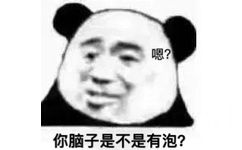 嗯?你脑子是不是有泡?(熊猫头怼人表情包)