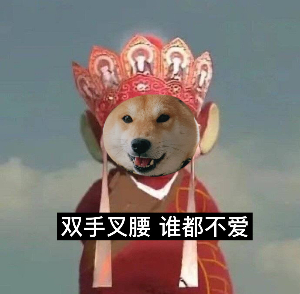 双手叉腰谁都不爱 - 柴犬西游记表情包