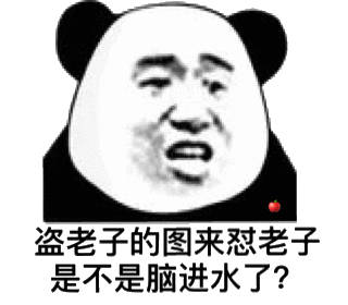 盗老子的图来怼老子是不是脑进水了?(熊猫头表情包)