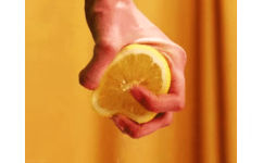 捏碎柠檬 GIF 动图（我酸了）