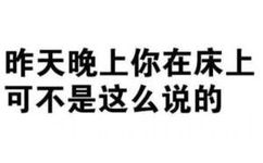 昨天晚上你在床上可不是这么说的 - 【纯文字表情包】昨天晚上你在床上可不是这么说的