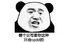 哪个公司要你这种只会cpdd的(熊猫头表情包)