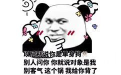 以后别说你是单身狗别人问你你就说对象是我别客气这个锅我给你背了