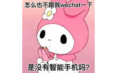 怎么也不跟我wechat 一下是没有智能手机吗?