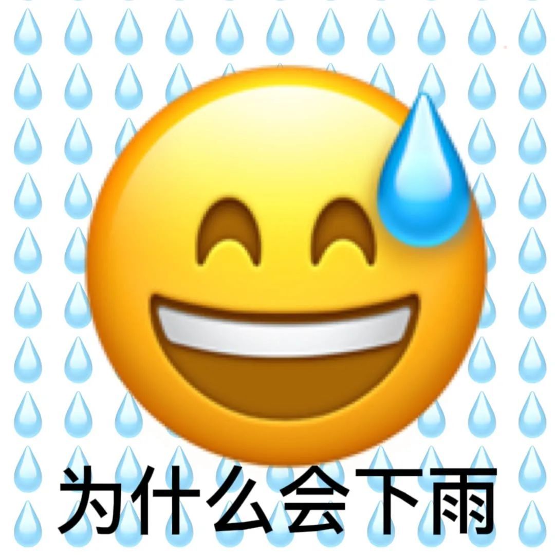 为什么会下雨(小黄脸无语表情包)