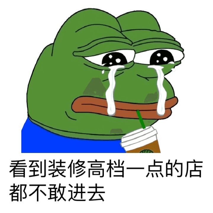 看到装修高档一点的店都不敢进去 - 真的太穷了（sadfrog）